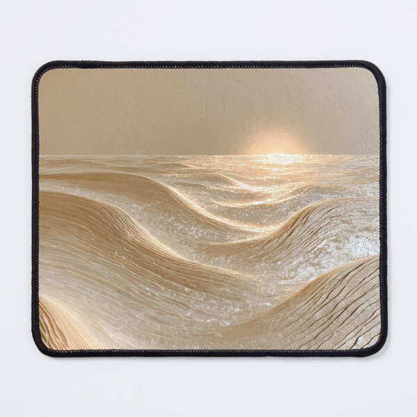 Item preview, Golden Ocean Waves Minimalist Seascape Art Print designed and sold by MargaretWiktor.