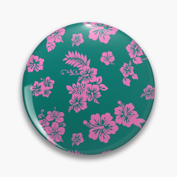 Item preview, Vintage Pua Aloalo - Pink on Green designed and sold by Hānau Hou.