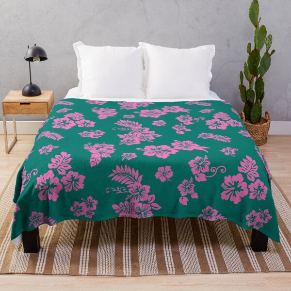 Item preview, Vintage Pua Aloalo - Pink on Green designed and sold by Hānau Hou.