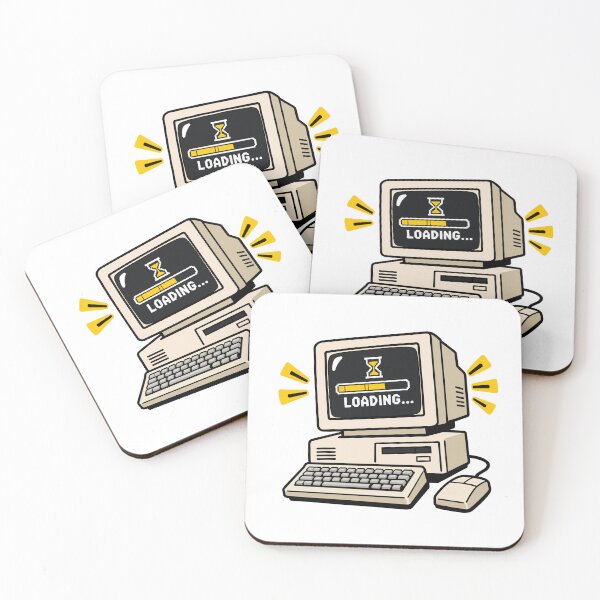 Artikelvorschau, Retro-Computer-Ladebildschirm Vintage-Technik entworfen und verkauft von DesignGraphica.