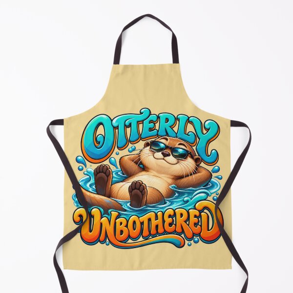 Item preview, Otterly Unbothered - Funny Chilling Otter Pun designed and sold by V--I--R.