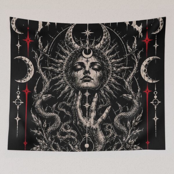 Item preview, Good Things Take Time - Mystical Sun Goddess Moon Serpent Celestial Witchy Design designed and sold by Aethervida.