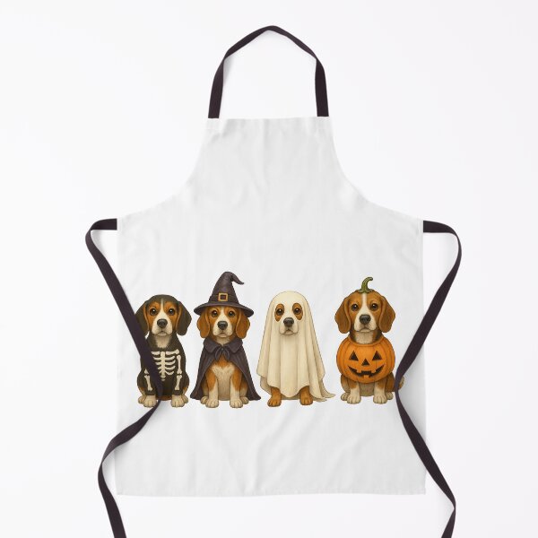 Item preview, Halloween Beagle Dogs Dracula Ghost Pumpkin Skeleton Four Costume Dogs designed and sold by elisarasada.