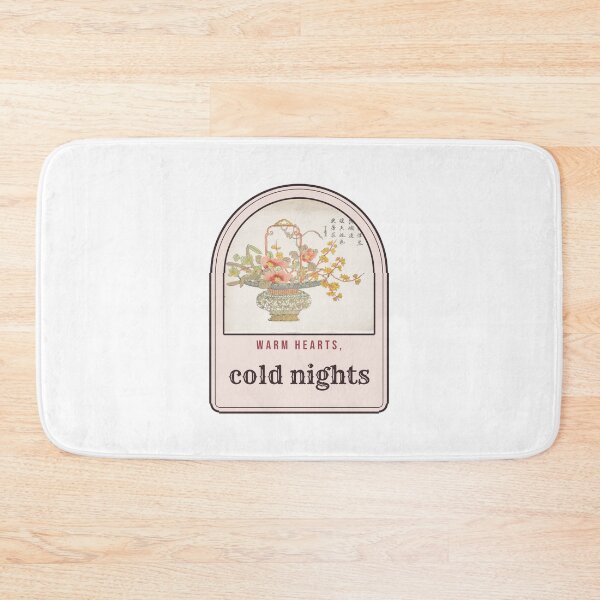 Item preview, Warm hearts, cold nights – flower basket vintage label designed and sold by Glowfy.