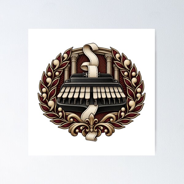 Item preview, Stenographer Gift Ornate Realtime Court Reporter Emblem designed and sold by UrbanCanvvas.