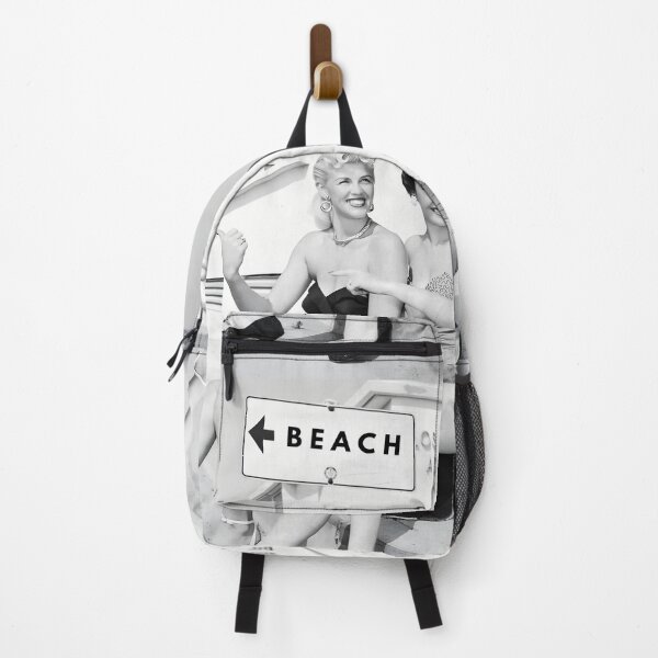 Item preview, California girls hitching hiking to the beach - life is short humorous funny vintage black and white photograph designed and sold by Astrid Arkhangelsky.
