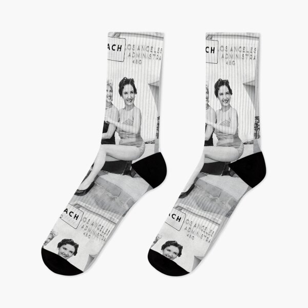 Item preview, California girls hitching hiking to the beach - life is short humorous funny vintage black and white photograph designed and sold by Astrid Arkhangelsky.