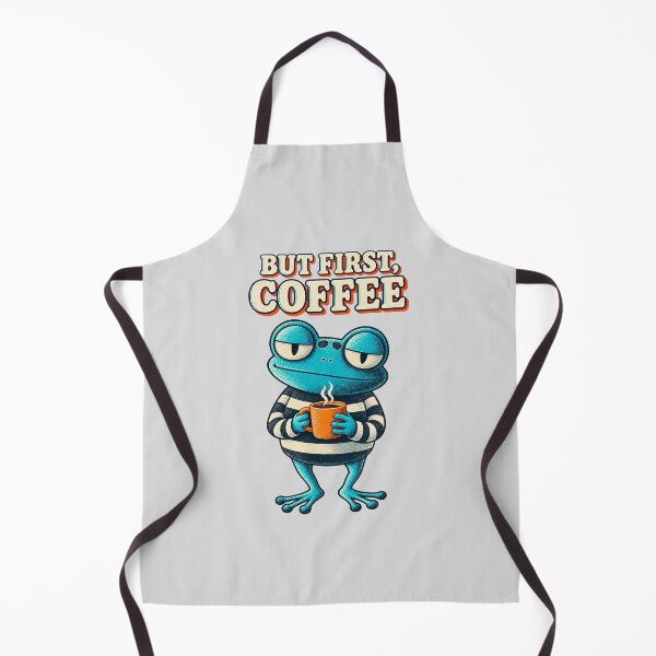 Item preview, But First Coffee Grumpy Frog T-Shirt Funny Coffee Lover Tee designed and sold by NadinArtStudio.