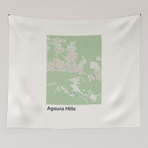 Item preview, Agoura Hills Minimalistic Map Art designed and sold by MapsNerd.