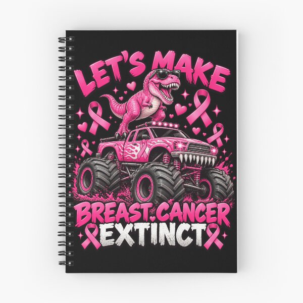 Item preview, Breast Cancer Extinct Dinosaur Truck designed and sold by ROUX-ART.