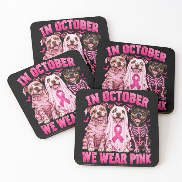 Item preview, Breast Cancer Awareness Dogs Wear Pink designed and sold by ROUX-ART.