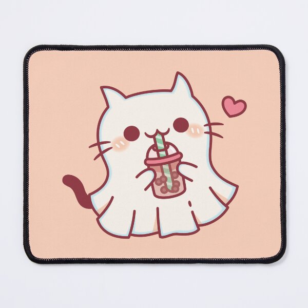 Item preview, Cute Ghost Cat Loves Boba Tea Halloween designed and sold by rustydoodle.