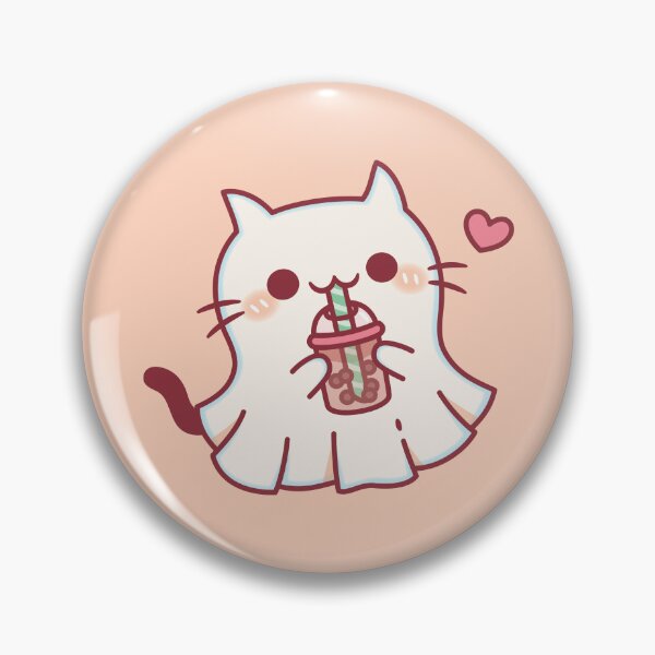 Item preview, Cute Ghost Cat Loves Boba Tea Halloween designed and sold by rustydoodle.