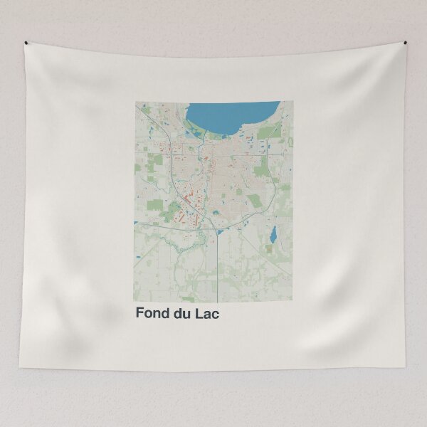 Aperçu de l'œuvre Carte minimaliste de Fond du Lac créée et vendue par MapsNerd.