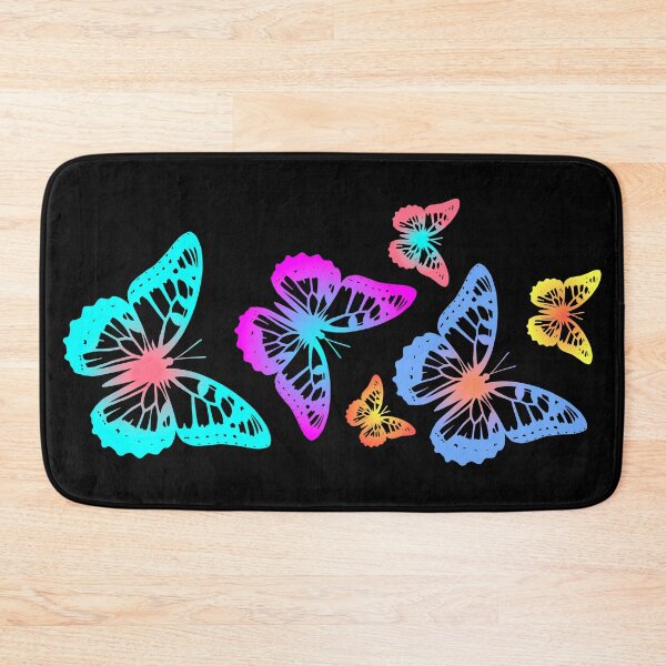 Item preview, Fantasy Elegant Colorful Butterflies on Black Shapes Mania designed and sold by Shapes-Mania.