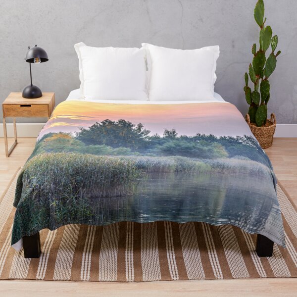 Item preview, Pastel Sunset Over the Misty Lake designed and sold by MariaAbaza.