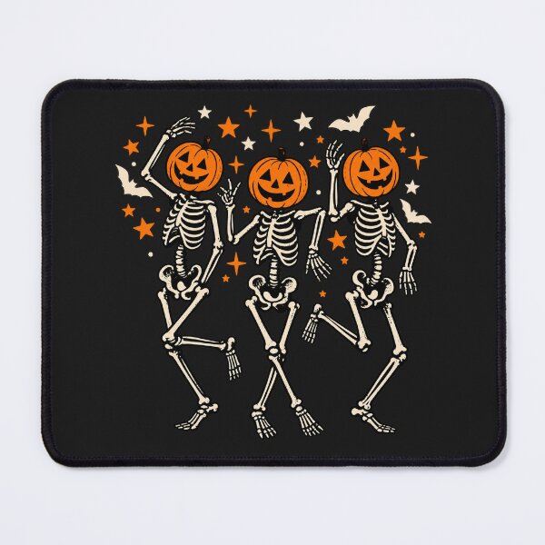Item preview, Dancing Skeleton with Pumpkins and Flowers – Vintage Halloween Design designed and sold by adarth.