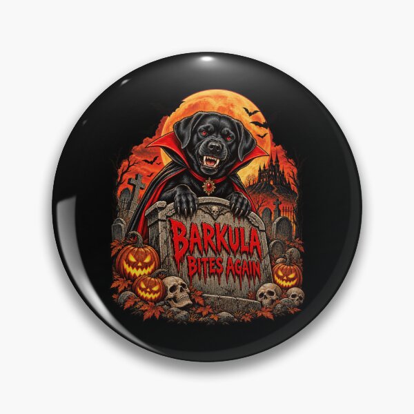Item preview, Vampire Dog Halloween BARKULA designed and sold by ROUX-ART.