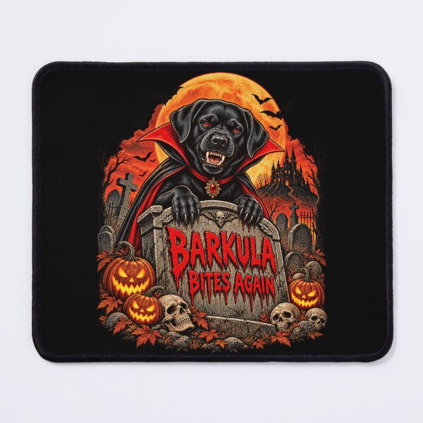 Item preview, Vampire Dog Halloween BARKULA designed and sold by ROUX-ART.