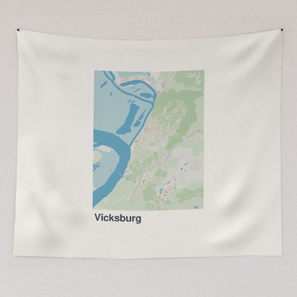 Item preview, Vicksburg Minimalistic Map Art designed and sold by MapsNerd.