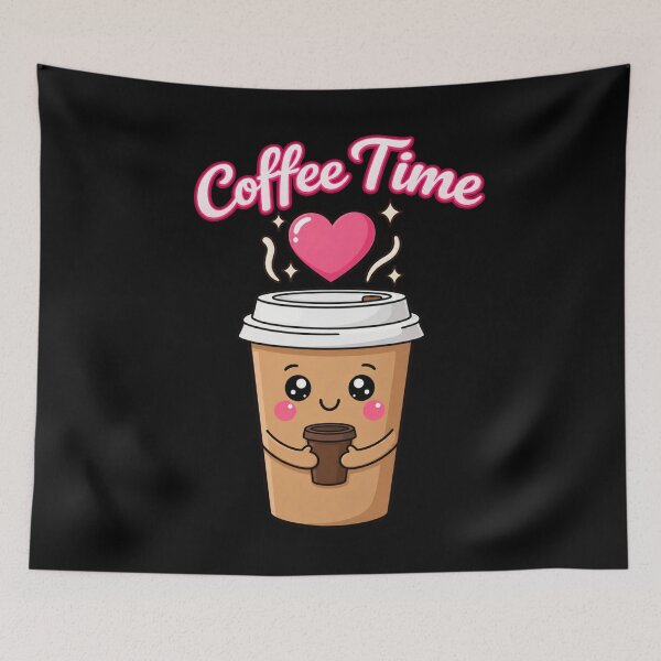 Item preview, Time for Me to Drink Coffee – Funny Coffee Lover Caffeine Quote designed and sold by JeraiffsonCorner .
