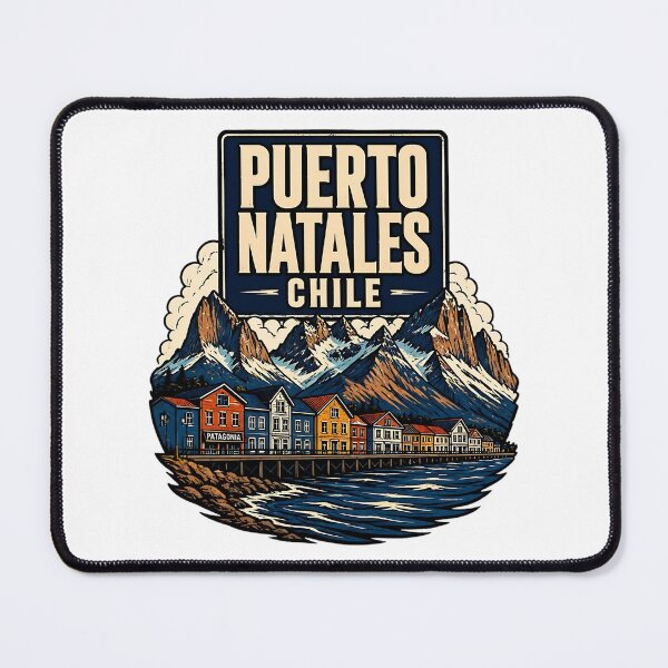 Item preview, Puerto Natales Chile Vintage Travel Tourism designed and sold by TravelersGems.