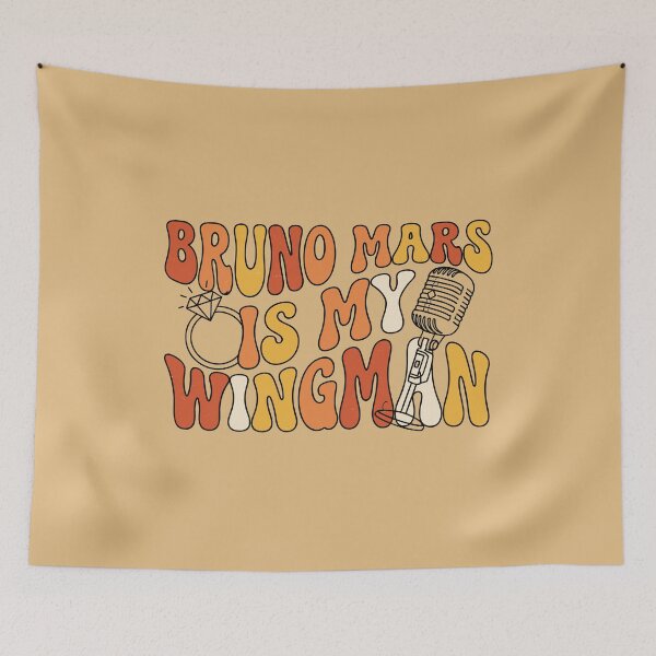 Item preview, Retro Groovy 70s Bruno Mars Is My Wingman Funny Typography designed and sold by Designart68.
