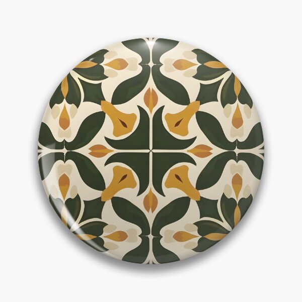 Item preview, Boho pattern in green with floral symmetry designed and sold by pASob-dESIGN.