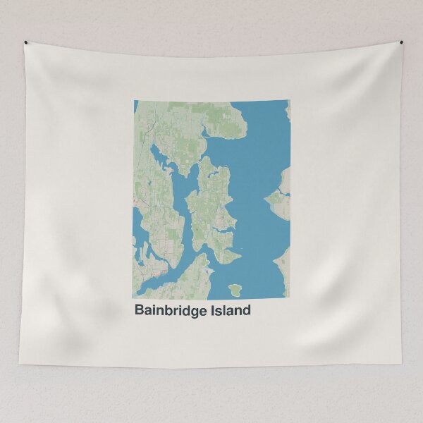Item preview, Bainbridge Island Minimalistic Map Art designed and sold by MapsNerd.