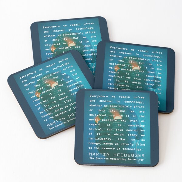 Item preview, artin Heidegger quote: Everywhere we remain unfree and chained to technology, whether we passionately affirm or deny it. designed and sold by artbleed.