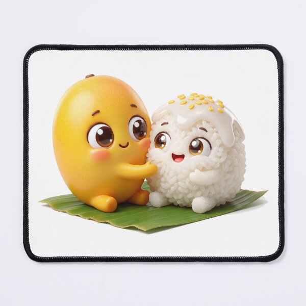 Item preview, Cute Mango Sticky Rice Thai Dessert Friends designed and sold by Thanat Pattern Studio.