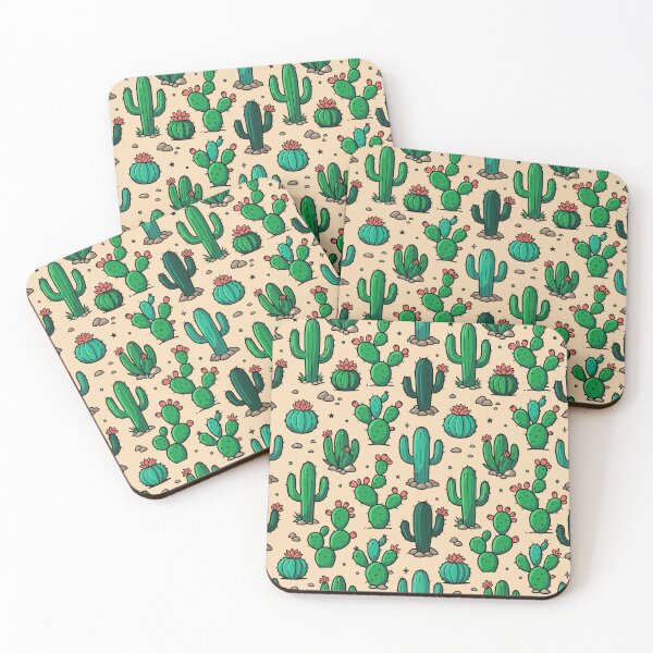 Item preview, Cactus Seamless Pattern Vector Blooming Saguaro Prickly Pear Cactus designed and sold by ByKaleido.