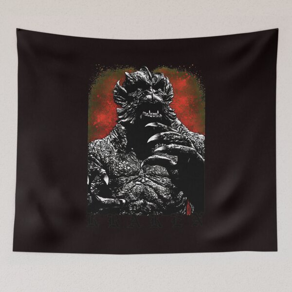 Item preview, Kraken Deep Sea Monster Monochromatic  designed and sold by CuteartBySakura.