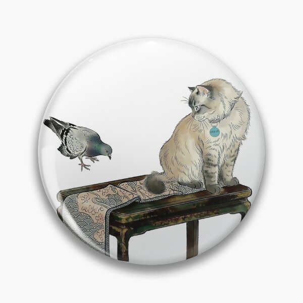 Item preview, Cat, pigeon, animal, love, peace, Japan designed and sold by citravisuel.