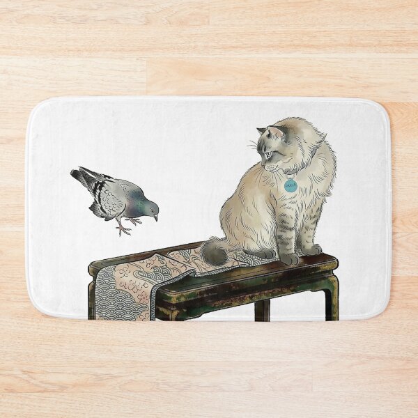 Item preview, Cat, pigeon, animal, love, peace, Japan designed and sold by citravisuel.