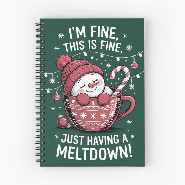 Item preview, Im Fine Just Having A Meltdown – Funny Snowman Christmas Art designed and sold by jkrphoto.