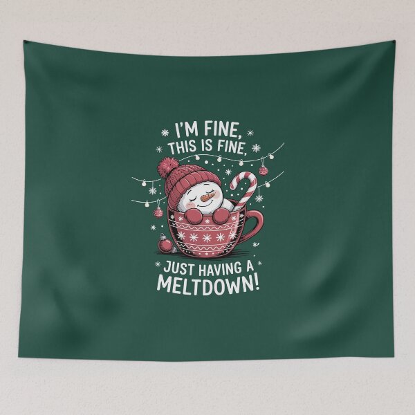 Item preview, Im Fine Just Having A Meltdown – Funny Snowman Christmas Art designed and sold by jkrphoto.