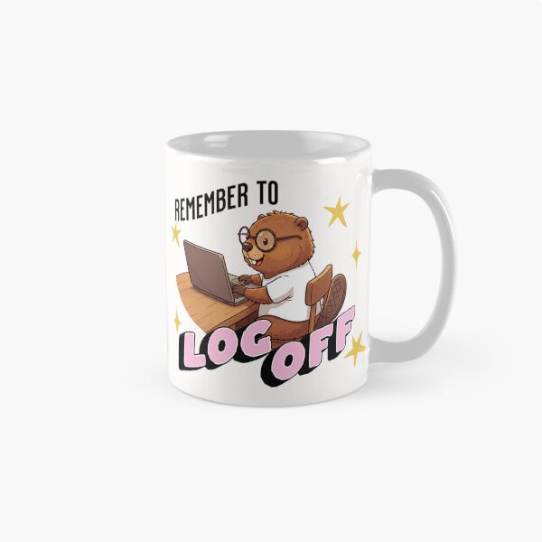 Item preview, Remember to Log Off Cute Beaver Tech designed and sold by littleblued.