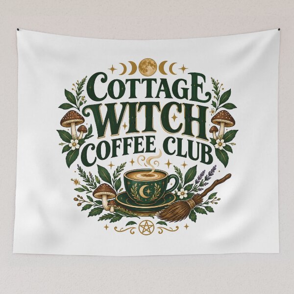 Item preview, witchy aesthetic, pagan art, magical cottage, herbalist, tarot and witchery designed and sold by TrueArtVibes.