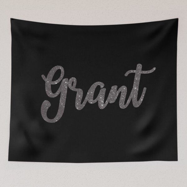 Item preview, Grant Gray Sparkly Custom Name Design designed and sold by CamilasPrints.