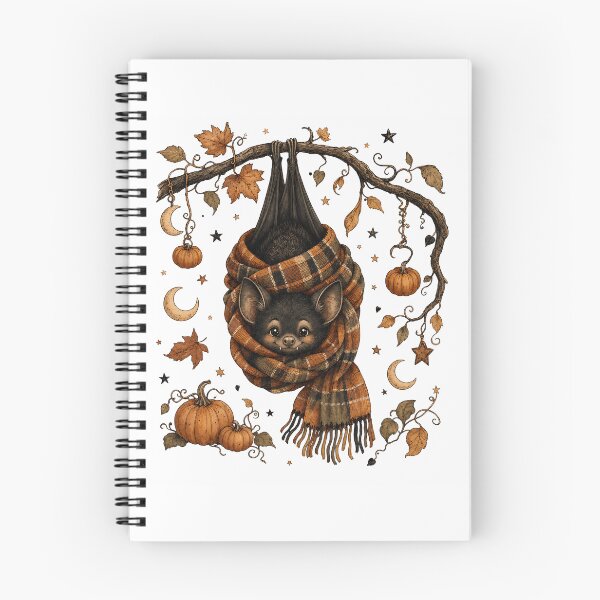 Item preview, Cozy Baby Bat in Plaid Scarf Vintage Halloween designed and sold by JoyfullyOffbeat.