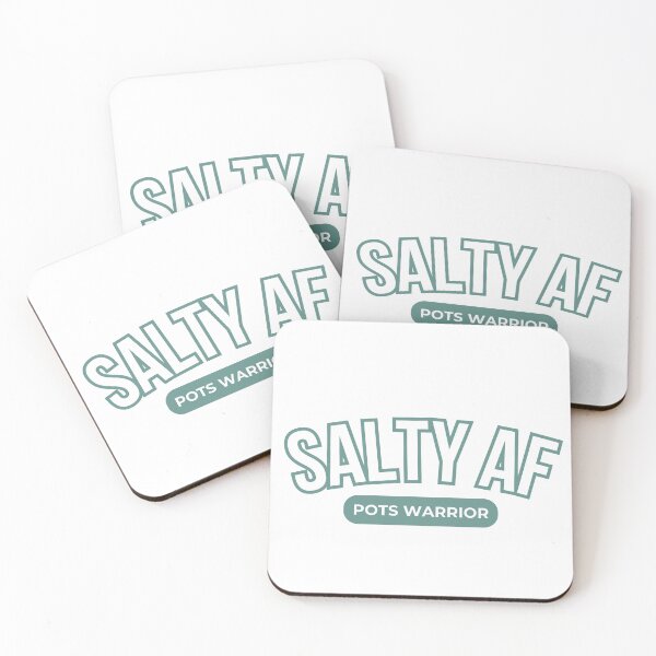 Item preview, Salty AF POTS Warrior Green Outline Sporty Varsity Typography designed and sold by kristy1003.