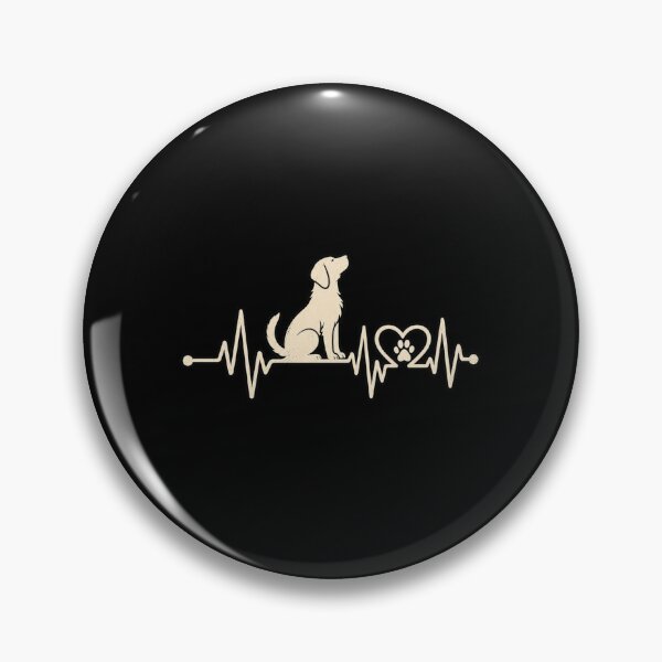 Artikelvorschau, Dog Heartbeat Paw – Minimalist Dog Lover Heart Design entworfen und verkauft von GrimCuteStudio.