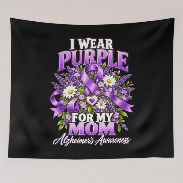 Item preview, I Wear Purple For My Mom Alzheimer's Awareness Family Support Advocate designed and sold by FolkGraphics.