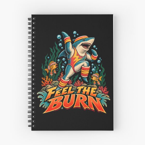 Item preview, Feel the Burn Workout Shark designed and sold by Pandaburba.