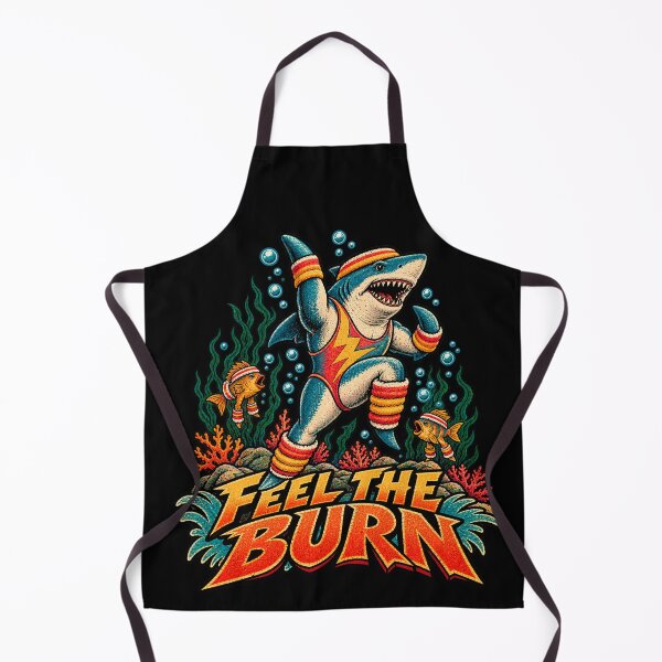 Item preview, Feel the Burn Workout Shark designed and sold by Pandaburba.
