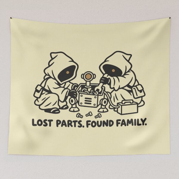 Item preview, Lost Parts Found Family Space Repair Illustration designed and sold by agearb.