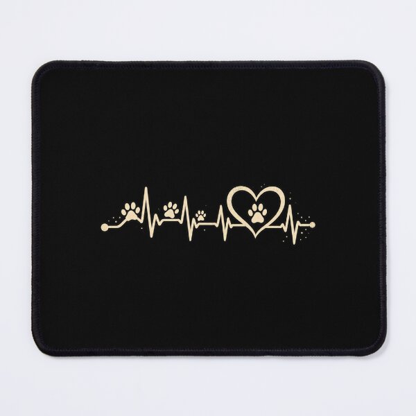 Artikelvorschau, Forever Paw Prints Heartbeat – Pet Lover Memorial Heart Art entworfen und verkauft von GrimCuteStudio.