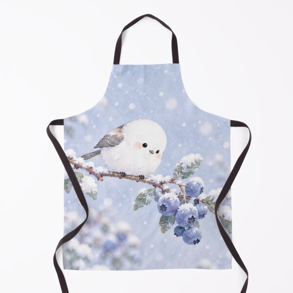 Item preview, Shima Enaga Snow Fairy Bird with Snowy Blueberries designed and sold by AshiraCreations.