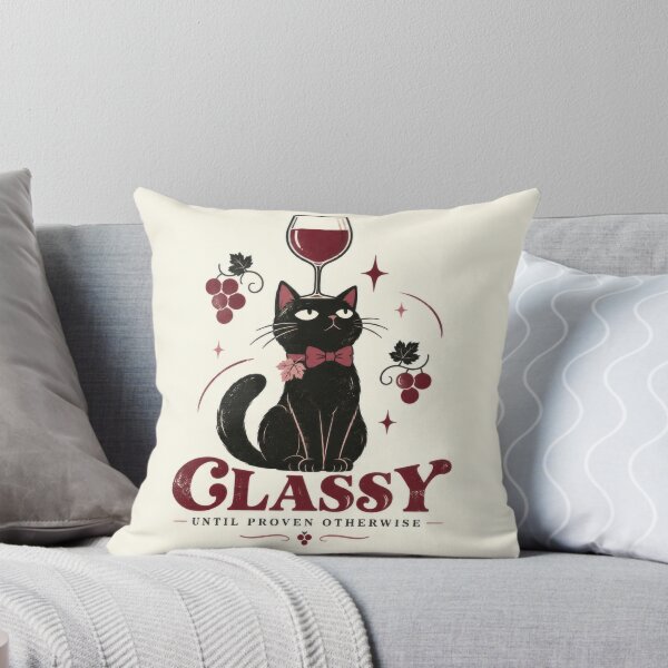 Item preview, Classy cat with wine glass design designed and sold by anytka.